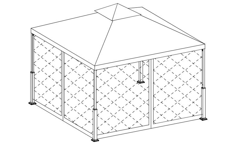 10X10Ft Patio Garden Gazebo Kurulum Kılavuzu