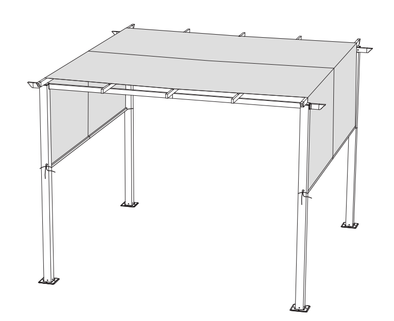10'x10 'Düz Üst Pergola Ürün Kılavuzları