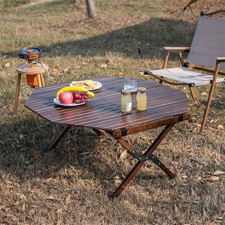 Sekizgen katlanır kamp piknik masası