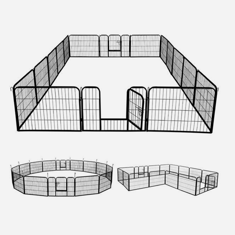 16 Panel Metal Pet Köpek Oyun Parkı Kulübesi