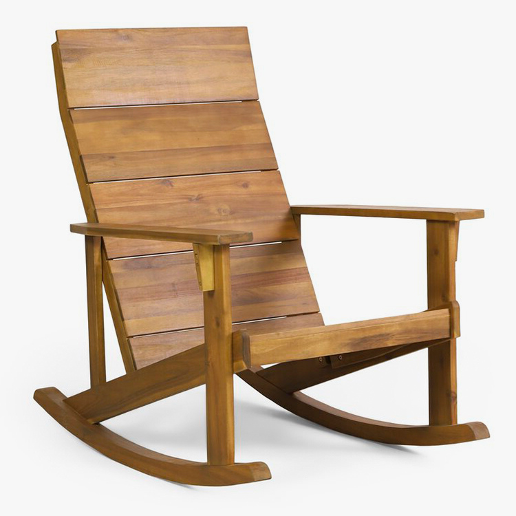 Masif Ahşap Adirondack Sallanan Sandalye